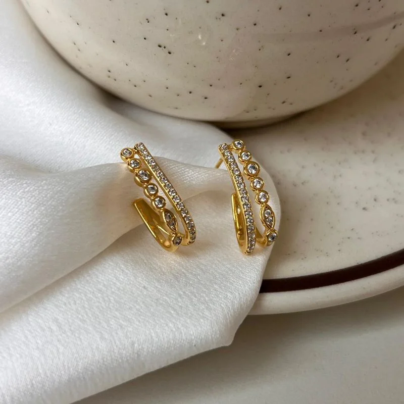 Brinco Banho Ouro 18k/Prata 925