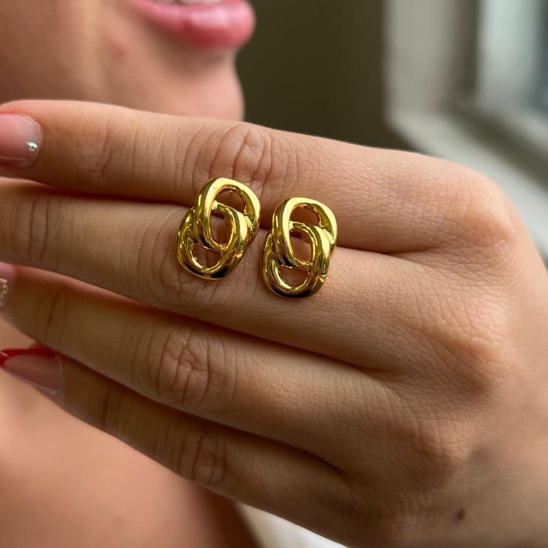 Brinco Biju Fina Dourado