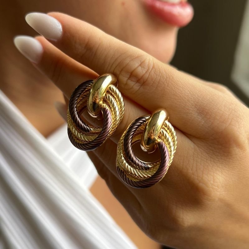 Brinco Biju Fina Dourado