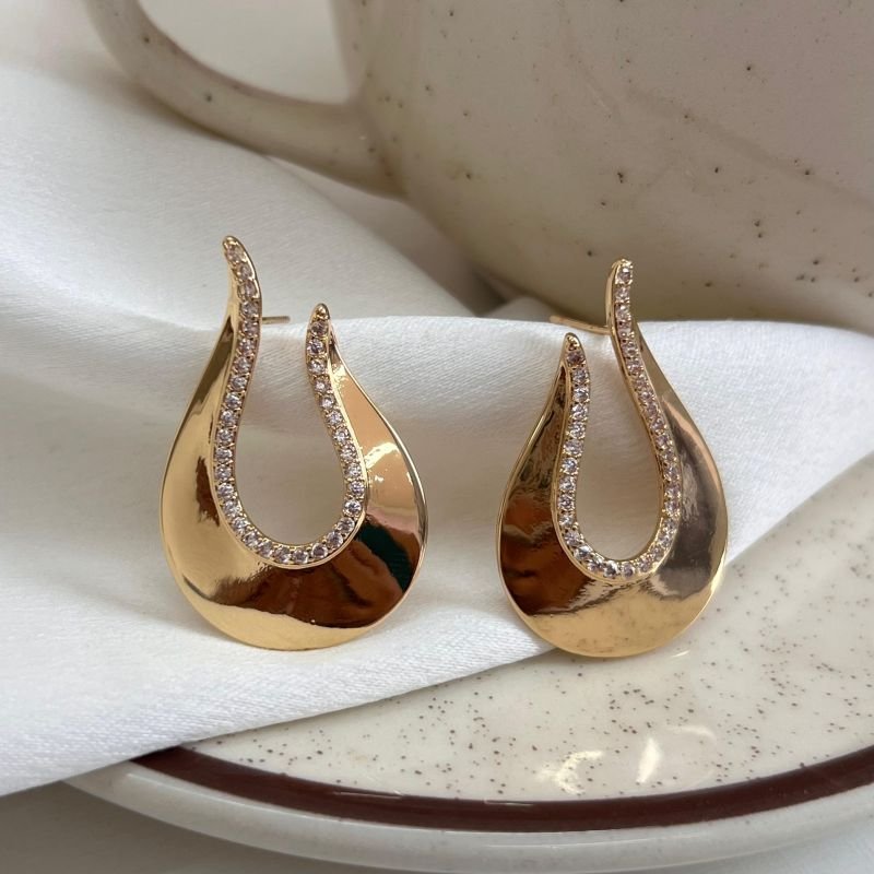 Brinco Biju Fina Dourado/Ródio