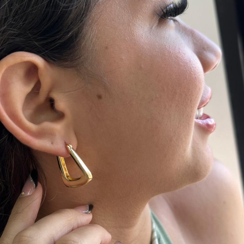 Brinco Biju Fina Dourado/Ródio