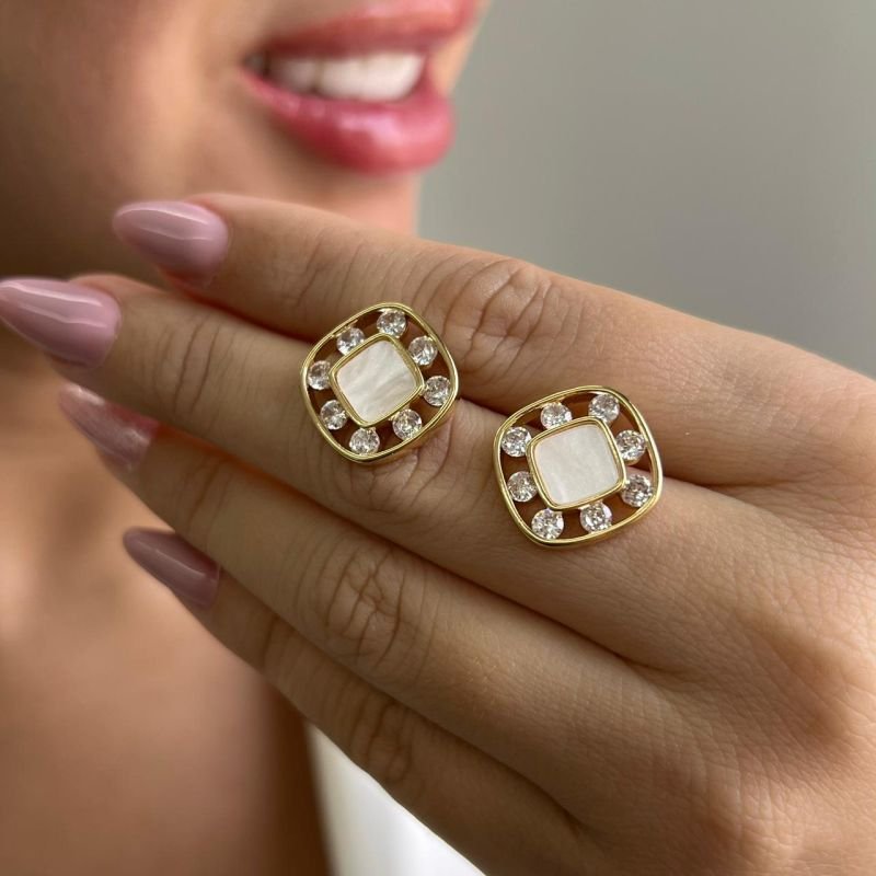 Brinco Biju Fina Dourado/Ródio