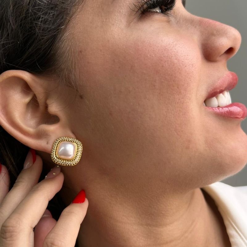 Brinco Biju Fina Dourado/Ródio