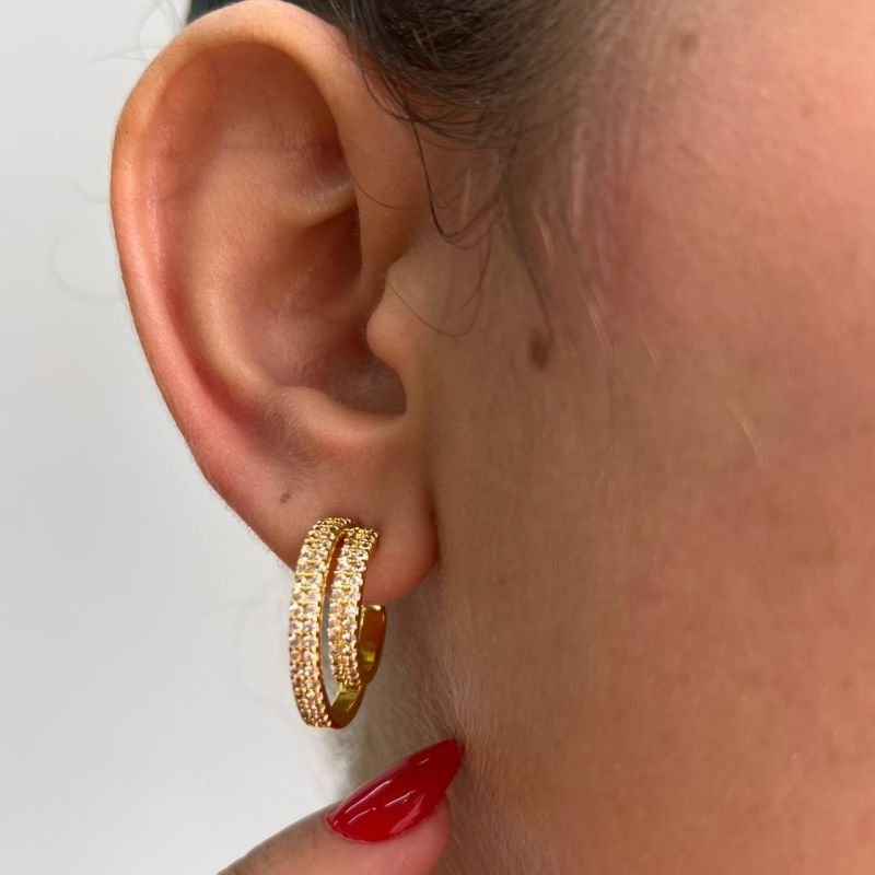 Brinco Biju Fina Dourado/Ródio