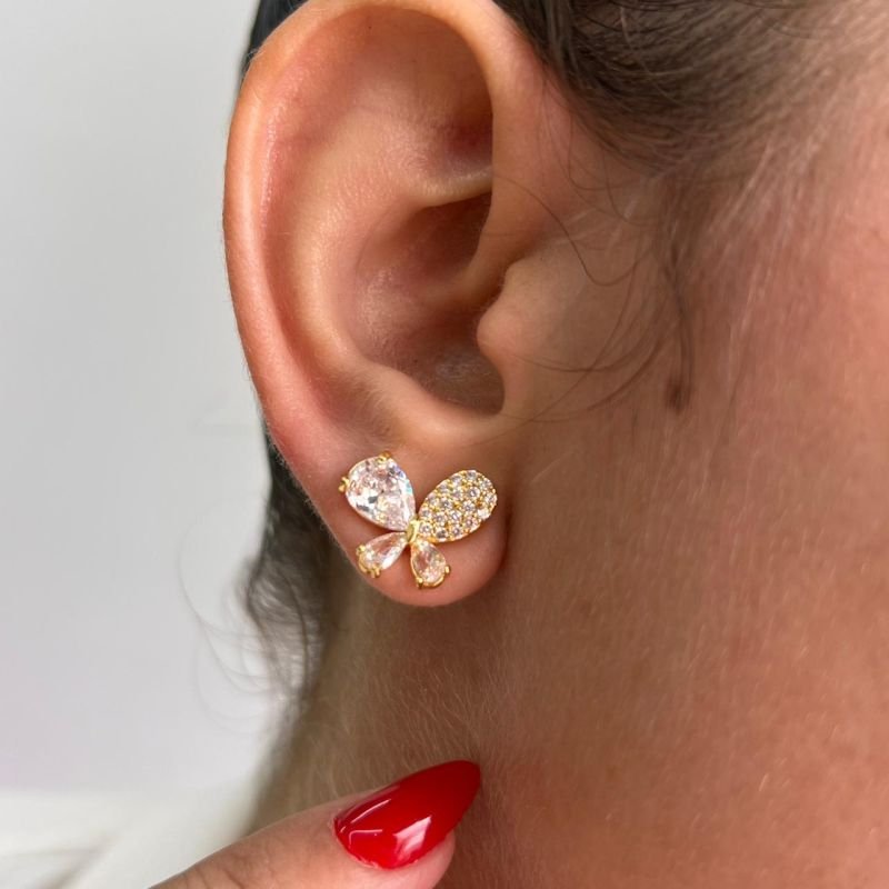 Brinco Biju Fina Dourado/Ródio