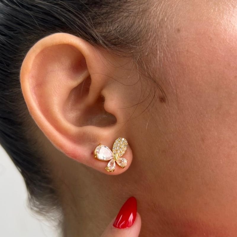 Brinco Biju Fina Dourado/Ródio