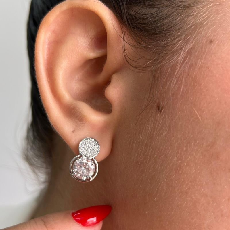 Brinco Biju Fina Ródio