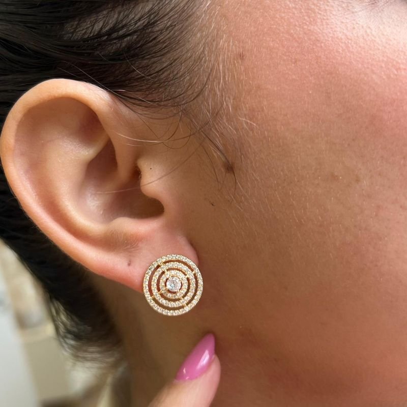 Brinco Biju Fina Dourado/Ródio