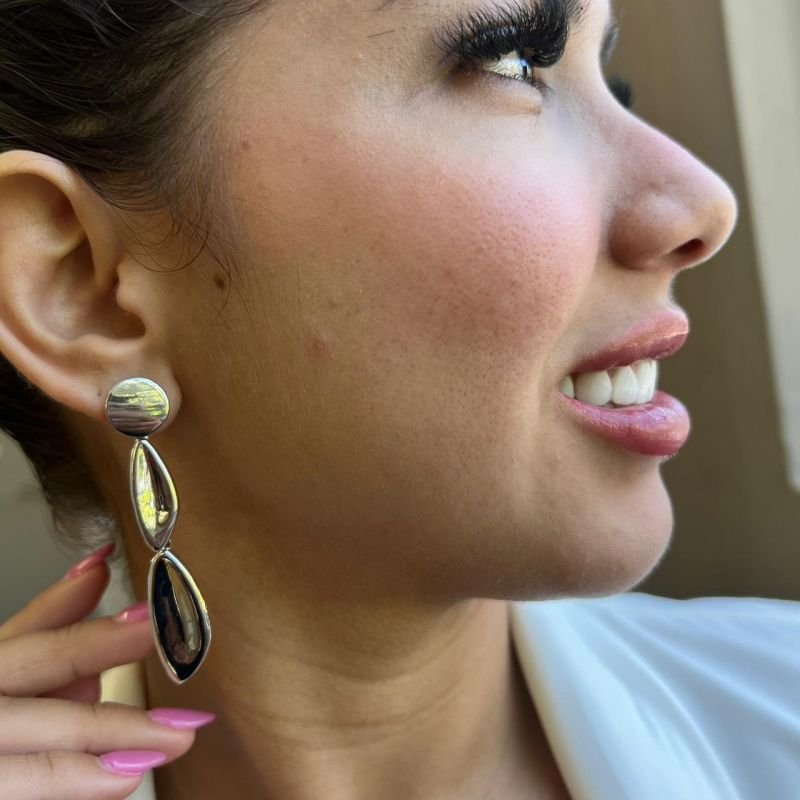 Brinco Biju Fina Dourado/Ródio