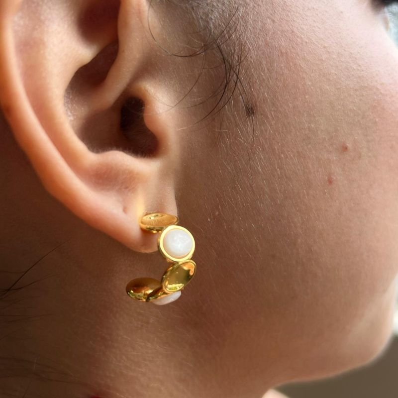 Brinco Biju Fina Dourado/Ródio