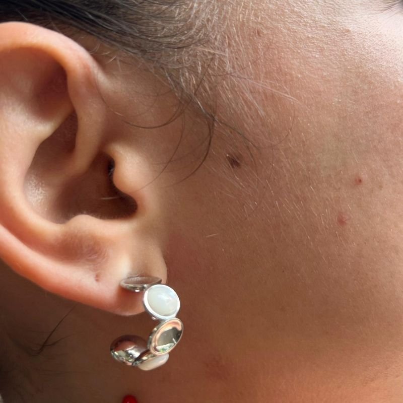 Brinco Biju Fina Dourado/Ródio