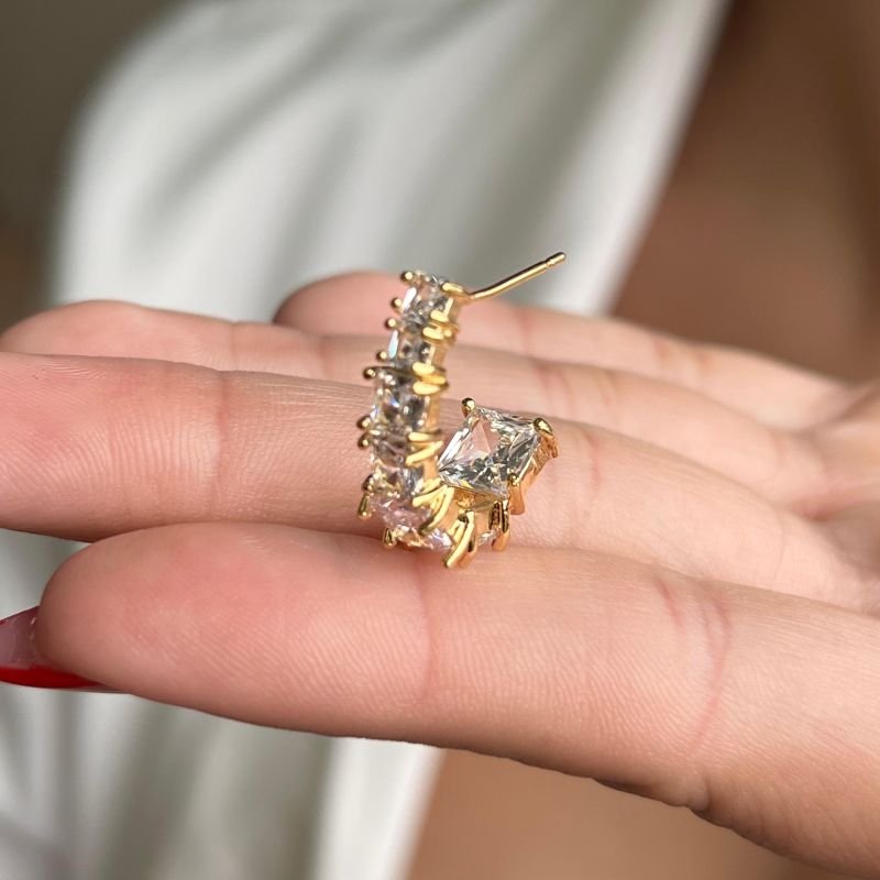 Brinco Biju Fina Dourado/Ródio