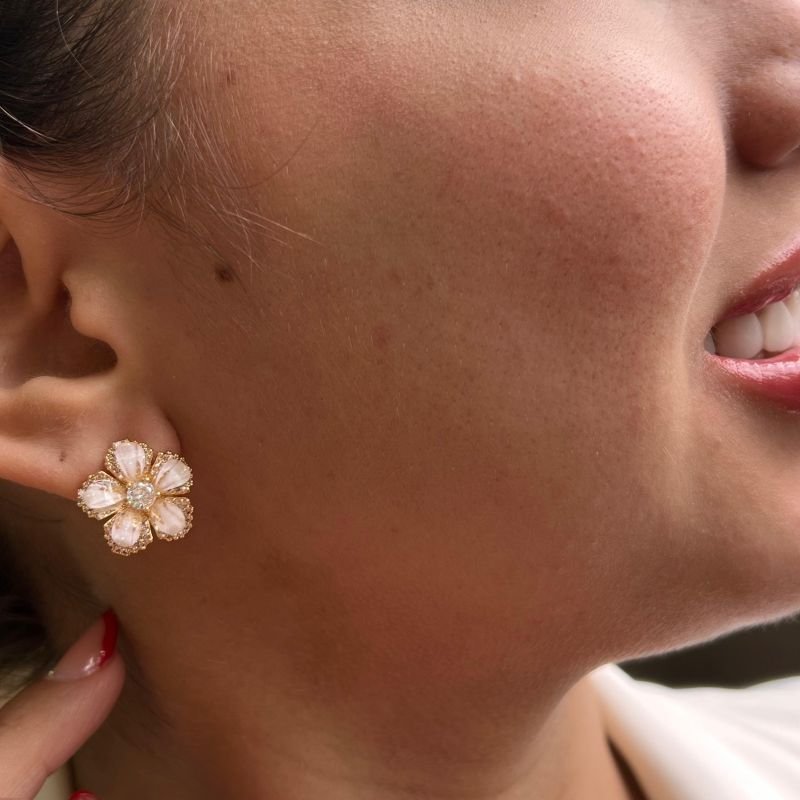 Brinco Biju Fina Dourado/Ródio