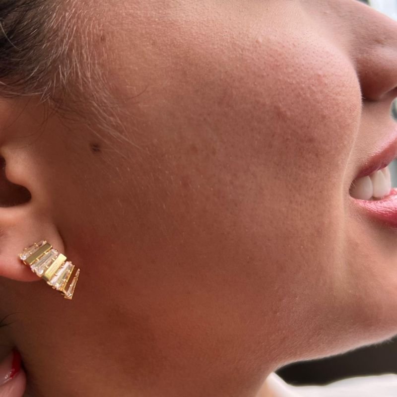 Brinco Biju Fina Dourado/Ródio