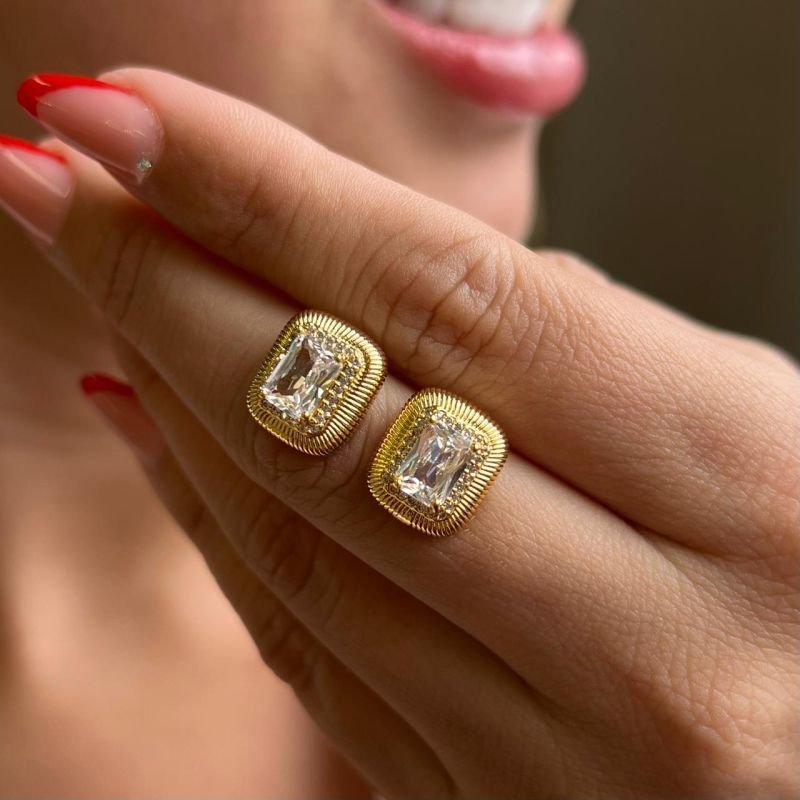 Brinco Biju Fina Dourado/Ródio