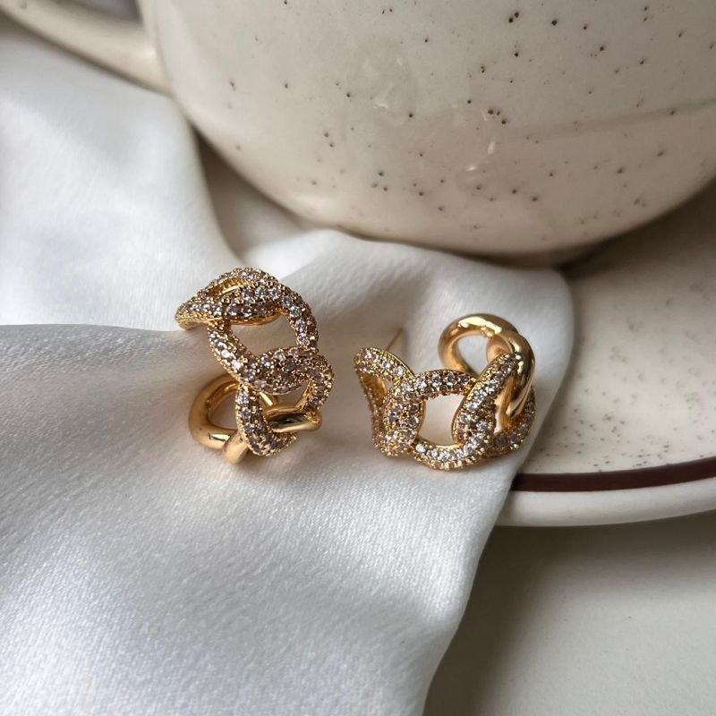 Brinco Biju Fina Dourado/Ródio