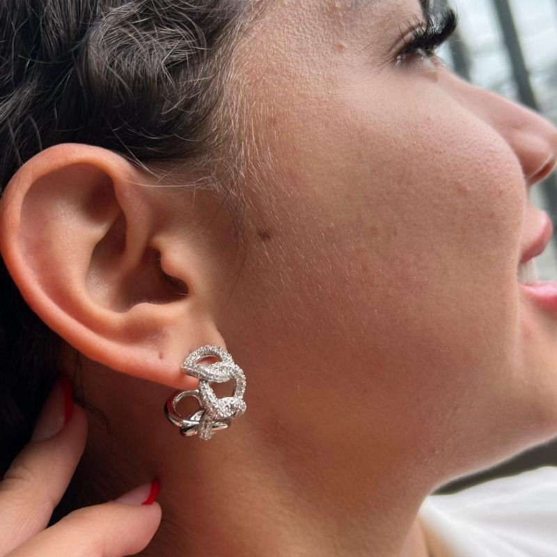 Brinco Biju Fina Dourado/Ródio