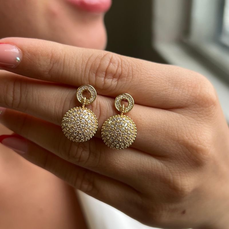 Brinco Biju Fina Dourado/Ródio