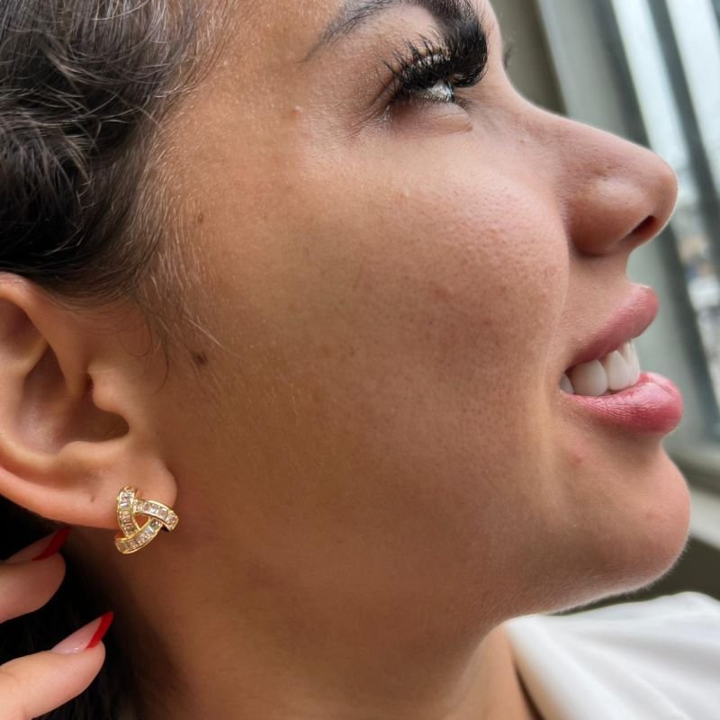 Brinco Biju Fina Dourado/Ródio