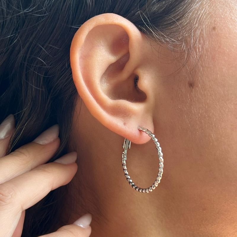 Brinco Biju Fina Dourado/Ródio