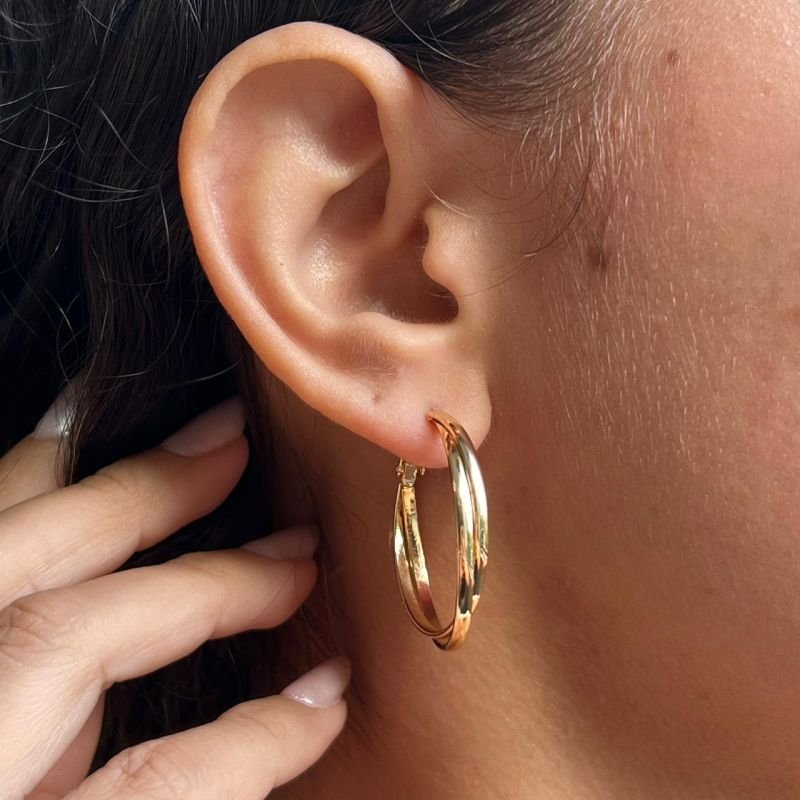 Brinco Biju Fina Dourado/Ródio