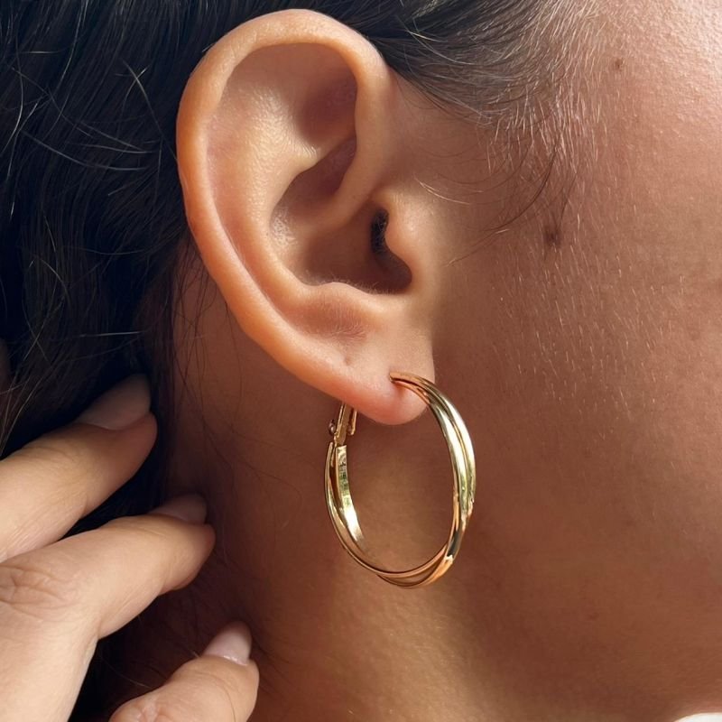 Brinco Biju Fina Dourado/Ródio