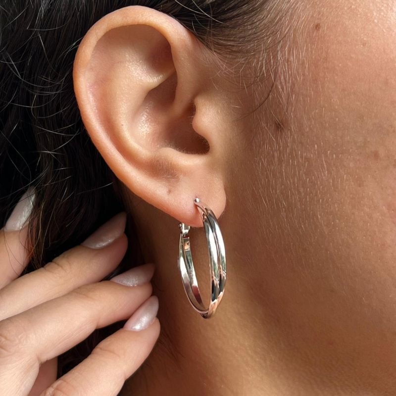 Brinco Biju Fina Dourado/Ródio