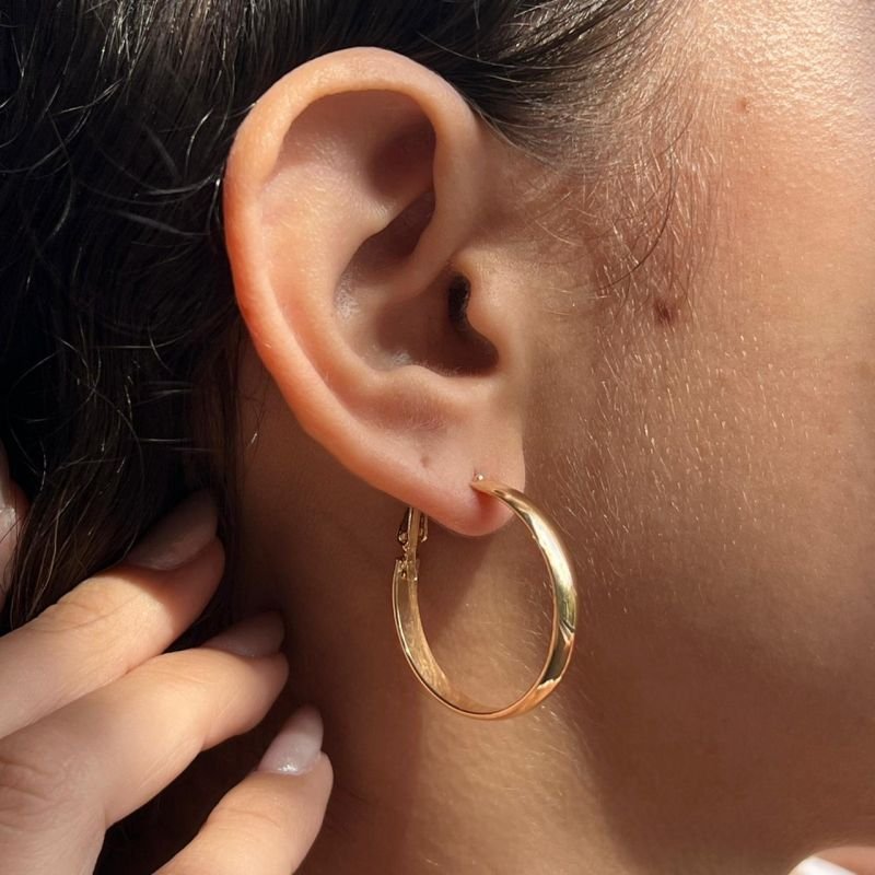 Brinco Biju Fina Dourado/Ródio