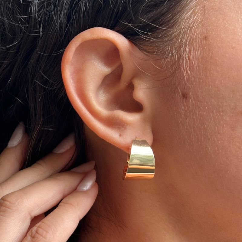 Brinco Biju Fina Dourado/Ródio