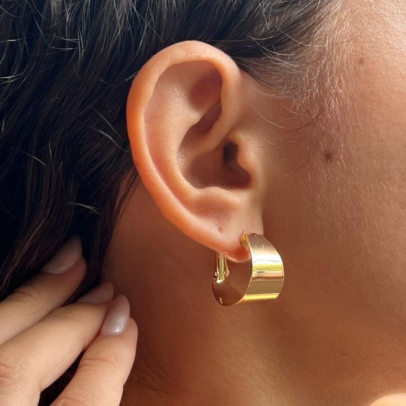 Brinco Biju Fina Dourado/Ródio