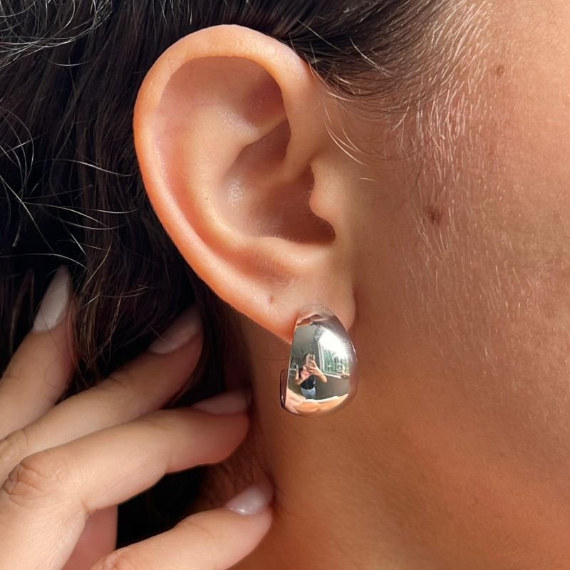 Brinco Biju Fina Dourado/Ródio