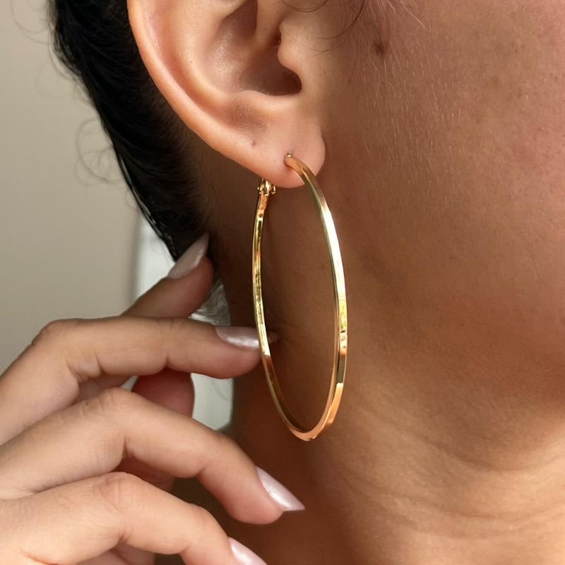 Brinco Biju Fina Dourado/Ródio