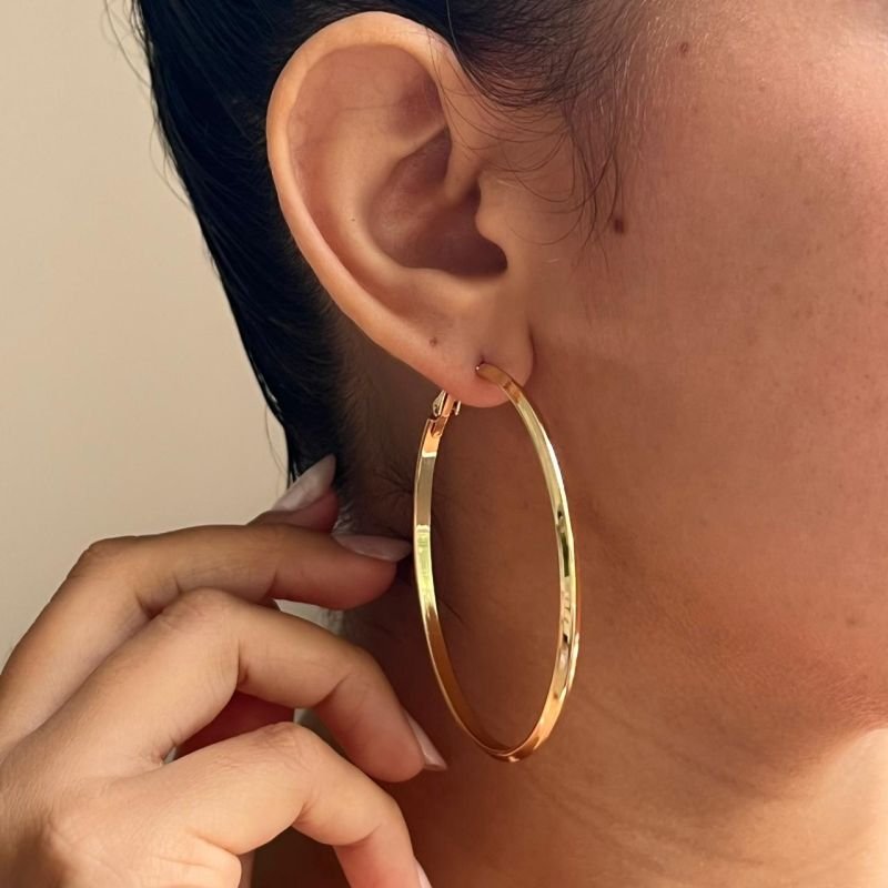 Brinco Biju Fina Dourado/Ródio