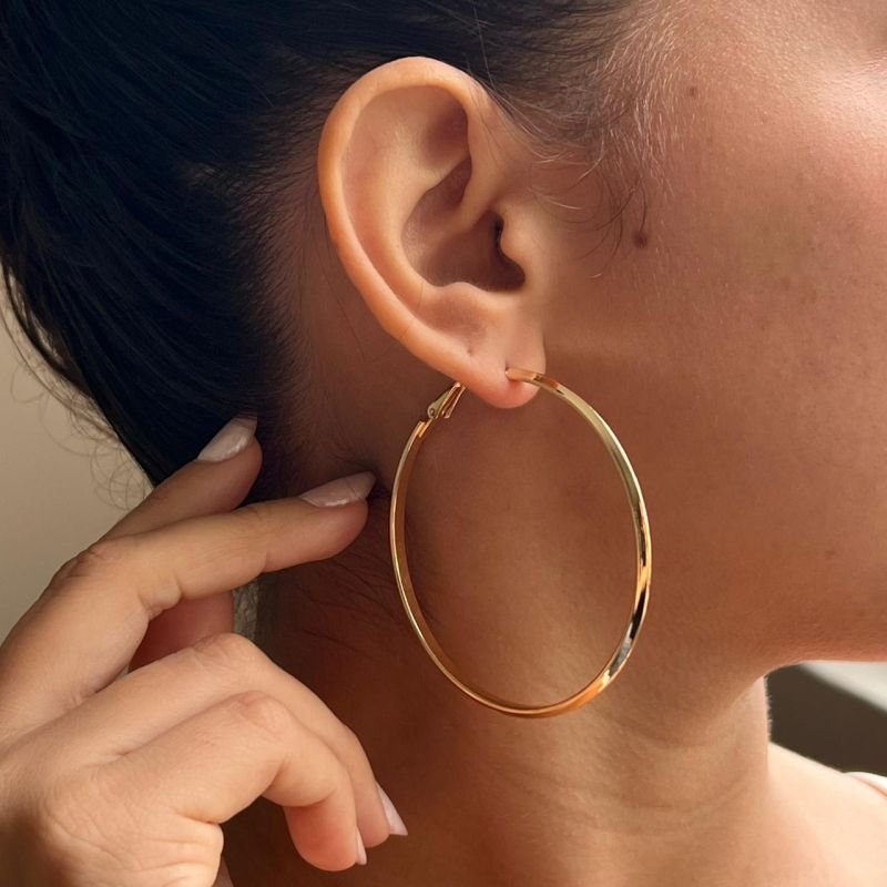 Brinco Biju Fina Dourado/Ródio