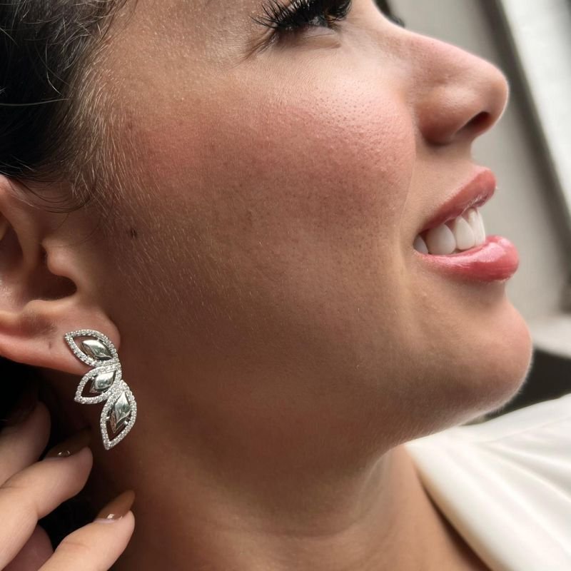 Brinco Biju Fina Dourado/Ródio