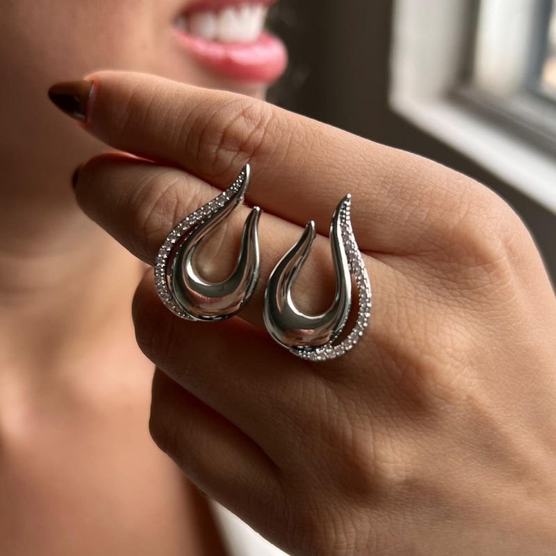 Brinco Biju Fina Dourado/Ródio