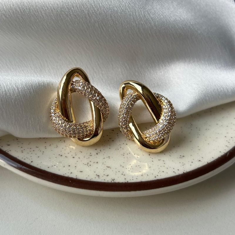 Brinco Biju Fina Dourado/Ródio