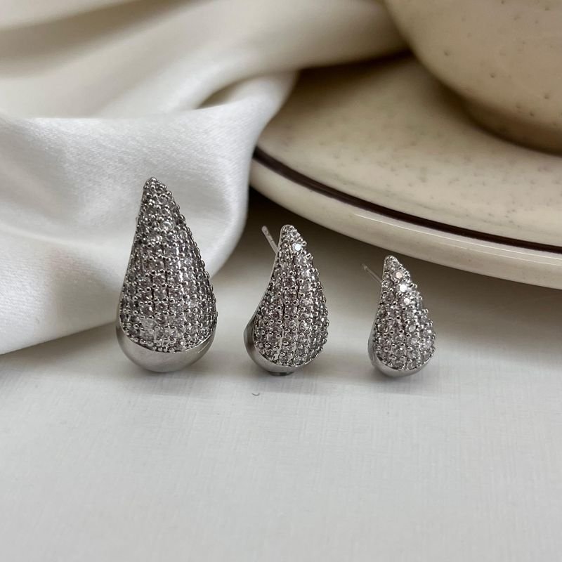Trio De Brincos Biju Fina Dourado/Ródio
