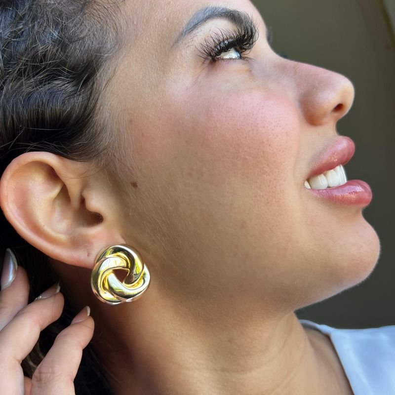 Brinco Biju Fina Dourado/Ródio