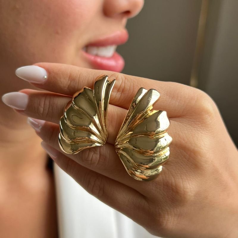 Brinco Biju Fina Dourado/Ródio