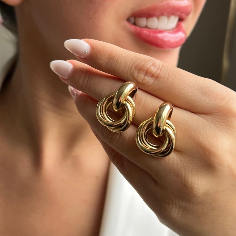 Brinco Biju Fina Dourado/Ródio