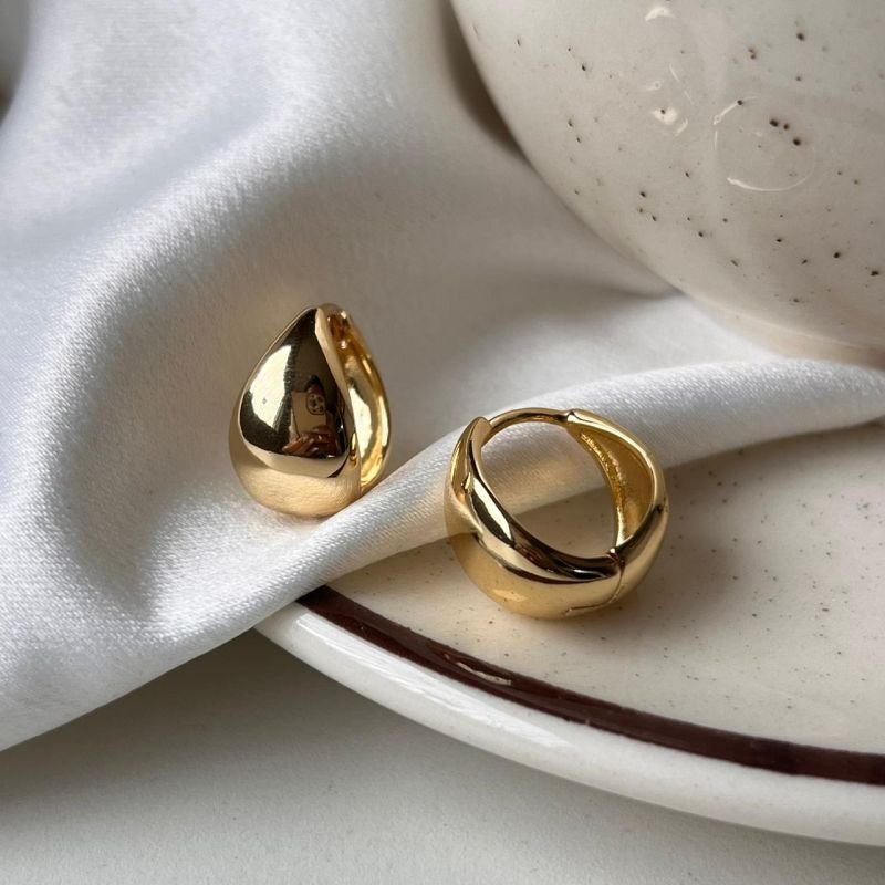 Brinco Biju Fina Dourado/Ródio