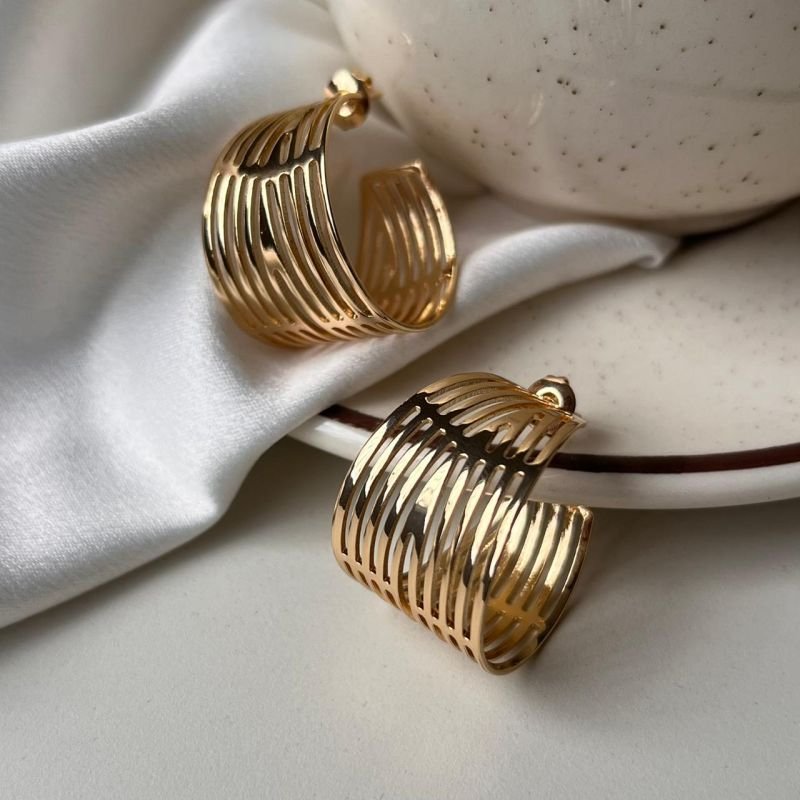 Brinco Biju Fina Dourado/Ródio
