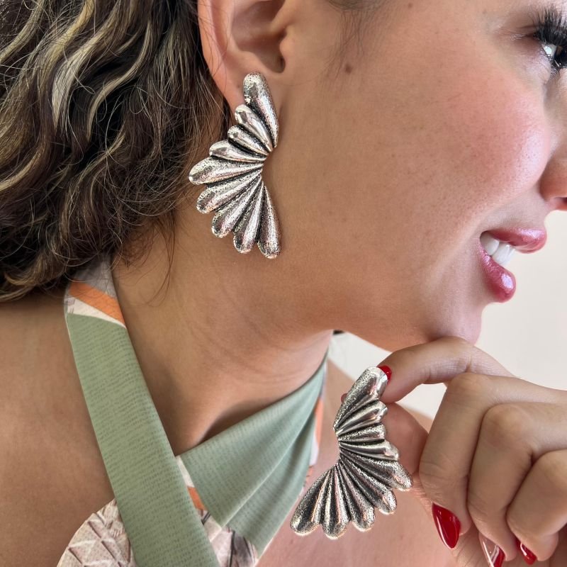 Brinco Biju Fina Ouro Velho Dourado/Ródio