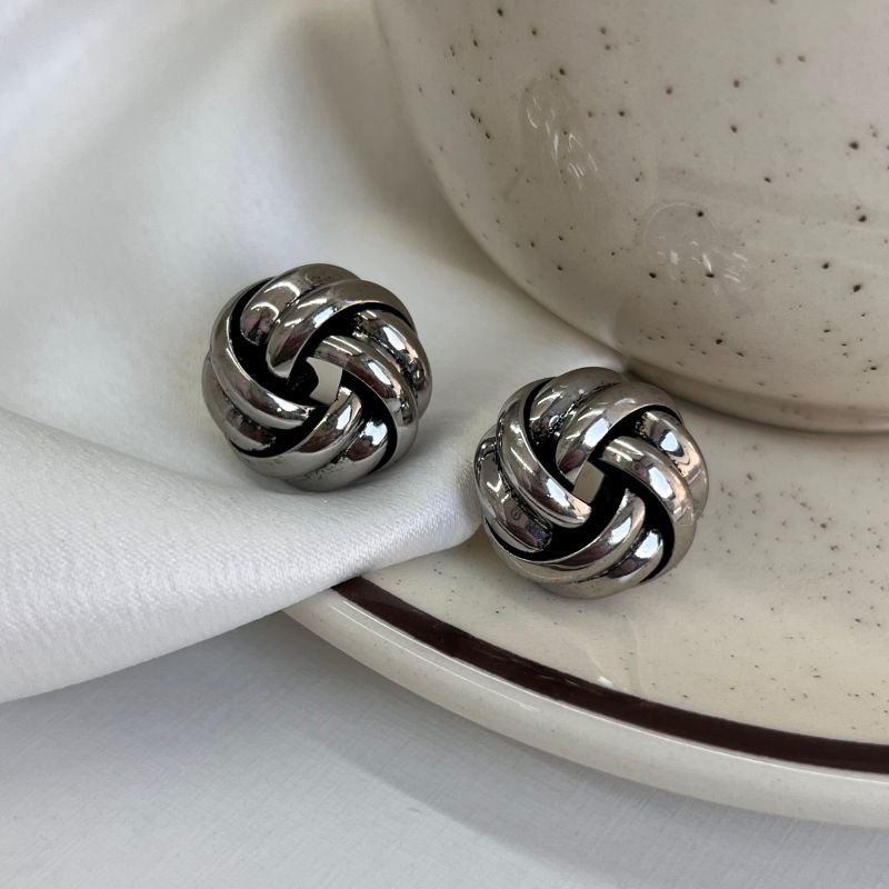 Brinco Biju Fina Ouro Velho Dourado/Ródio