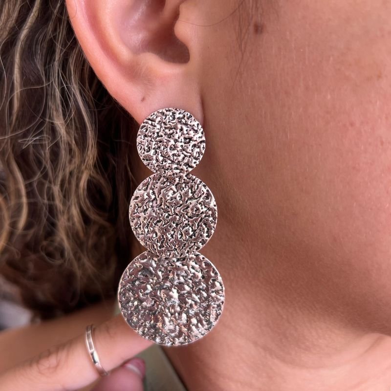 Brinco Biju Fina Ouro Velho Dourado/Ródio