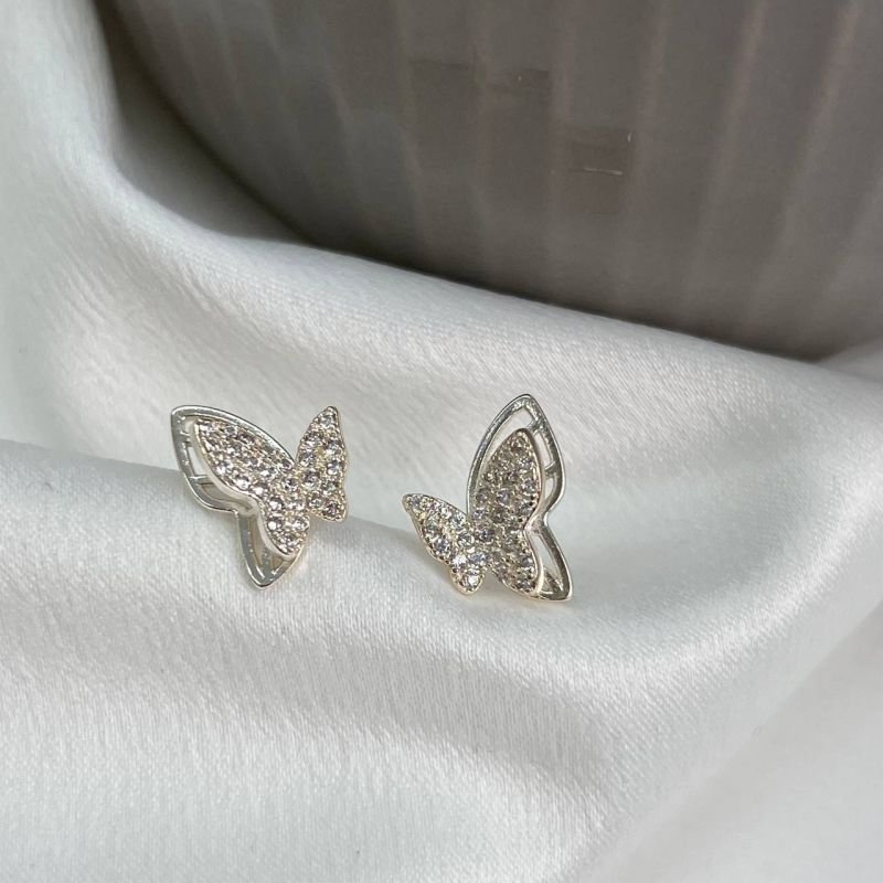 Brinco Borboleta Banho Ouro 18k/Prata 925