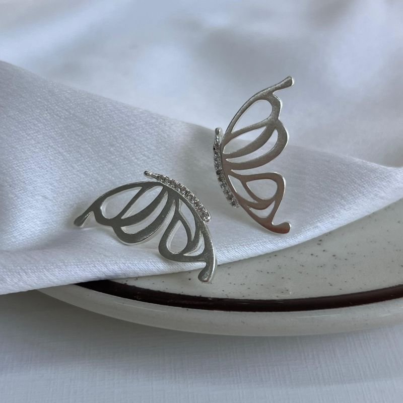 Brinco Borboleta Banho Ouro 18k/ Prata 925