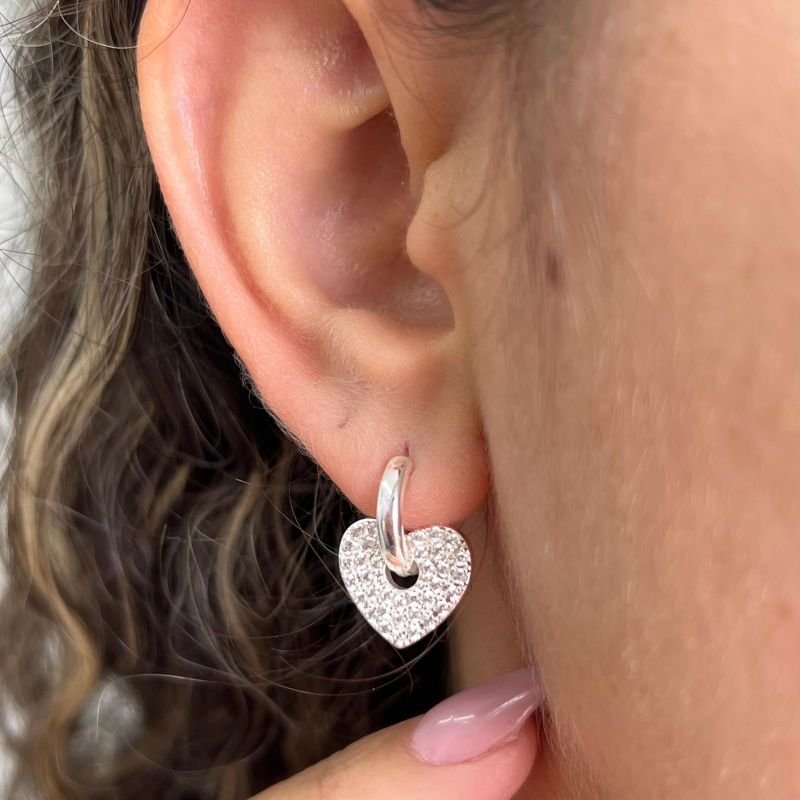 Brinco Cravejado Banho Ouro 18k/Prata 925