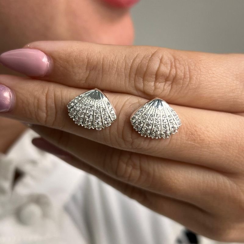 Brinco Cravejado Banho Ouro 18k/Prata 925